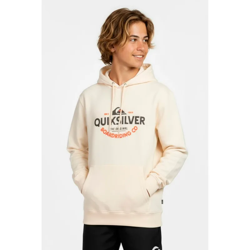 Moletom Quiksilver Fech Typed Out Tn Off White -Off White-10