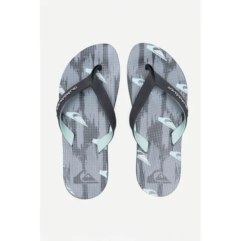 Chinelo Quiksilver Layback Rubber Roots Cinza Escuro 39/40