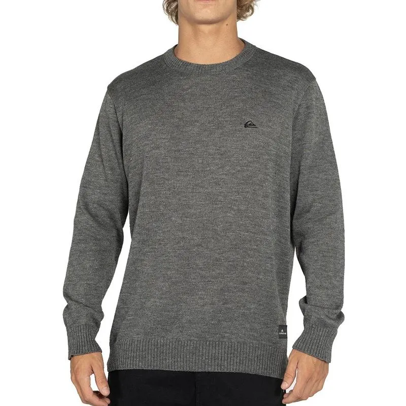 Tricot Quiksilver Emrboidery WT25 Masculina Cinza Mescla P / cinza