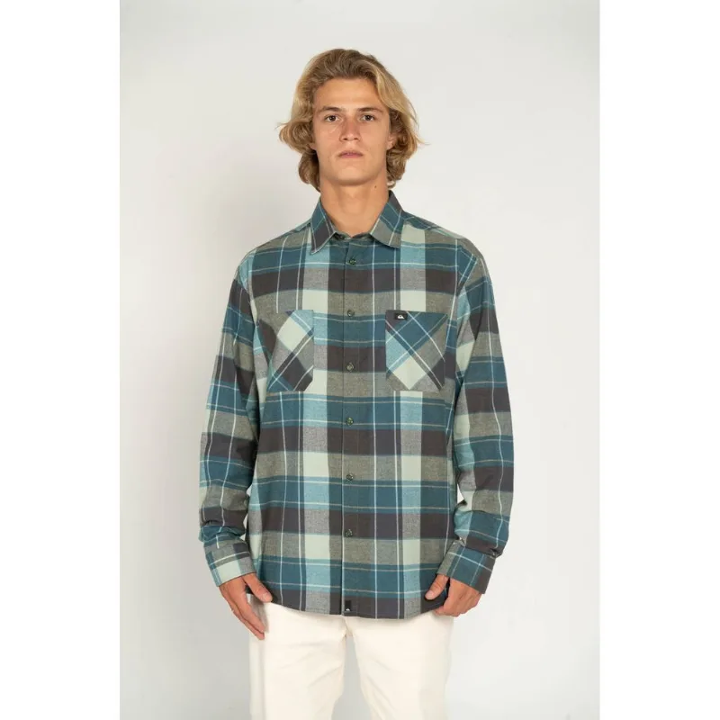 Camisa Quiksilver M/L Heavy Checker Verde-Verde-GG