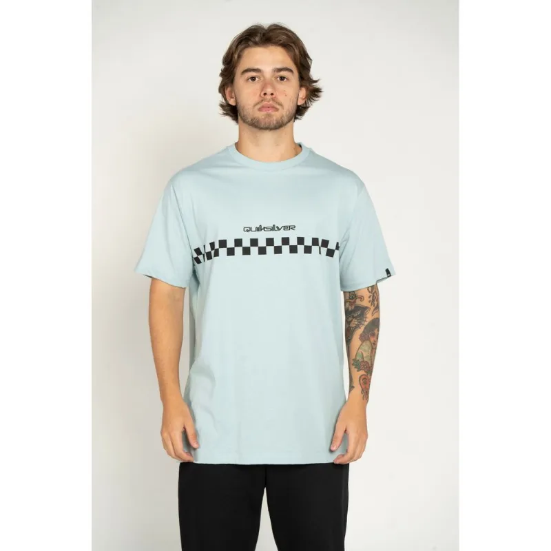 Camiseta Quiksilver M/C Checker Azul Claro-Azul Claro-GG