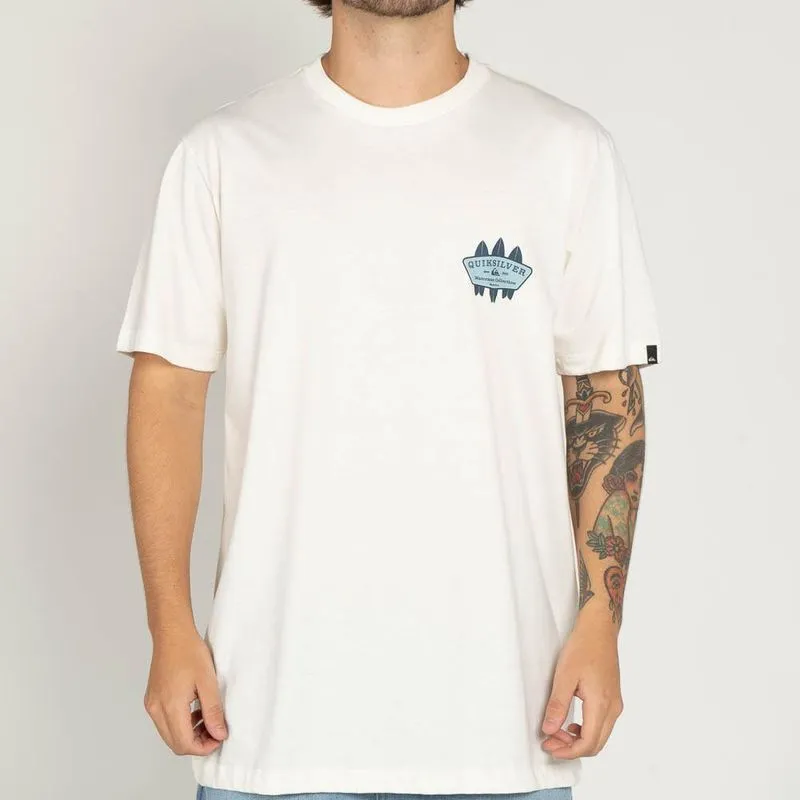 Camiseta Quiksilver Twinz Logos WT25 Masculina Snow White P / branco