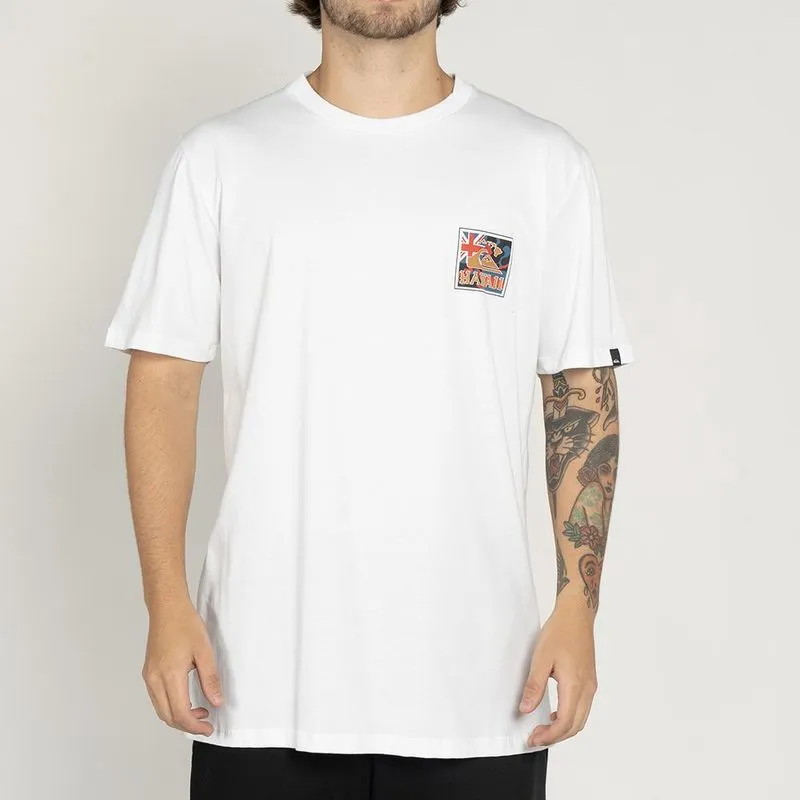 Camiseta Quiksilver Hi Patriot WT25 Masculina Branco G / branco