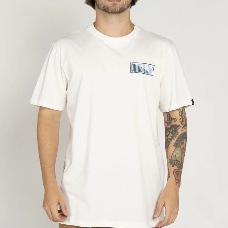 Camiseta Quiksilver Crossed Out WT25 Masculina Snow White G / branco