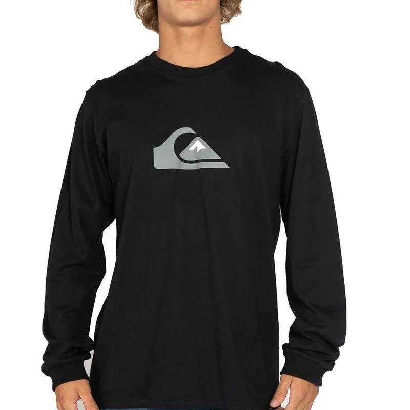 Camiseta Quiksilver Manga Longa Comp Logo WT25 Preto GG / preto