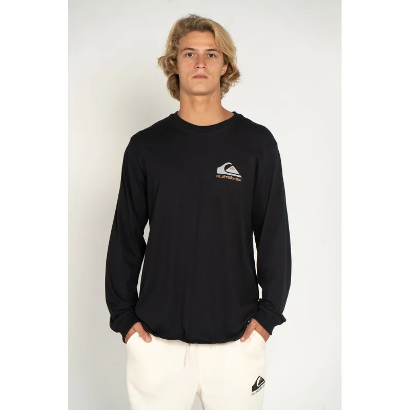 Camiseta Quiksilver M/L Omni Logo Preto-Preto-G