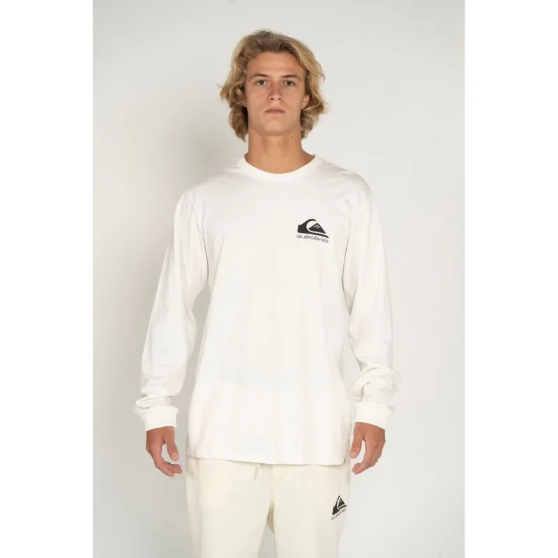 Camiseta Quiksilver M/L Omni Logo Snow White-SNOW WHITE-M