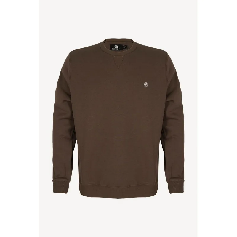 Moletom Element Care Emb Logo Chest Crew Marrom Escuro-MARROM ESCURO-P