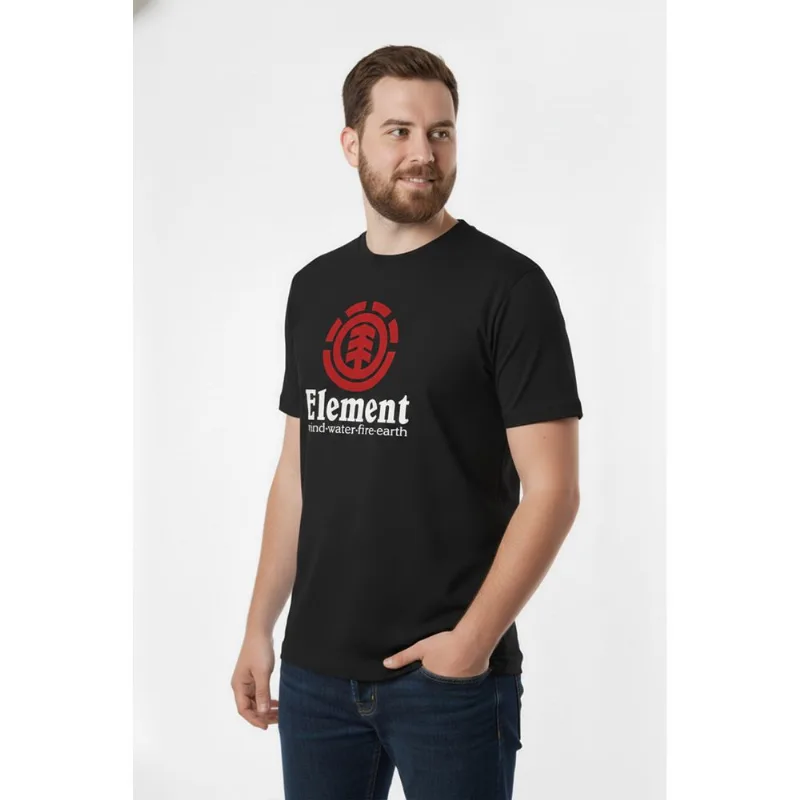 Camiseta Element M/C Vertical Ps Preto-Preto-G1
