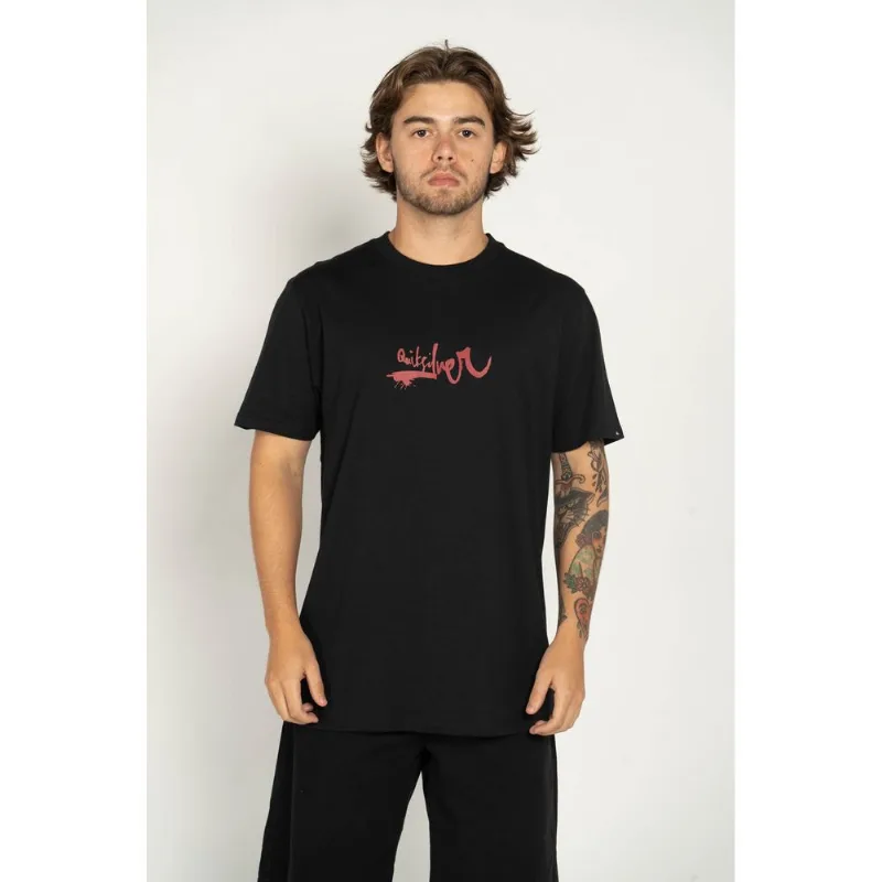Camiseta Quiksilver M/C Impaired Logo Dna Preto-Preto-GG