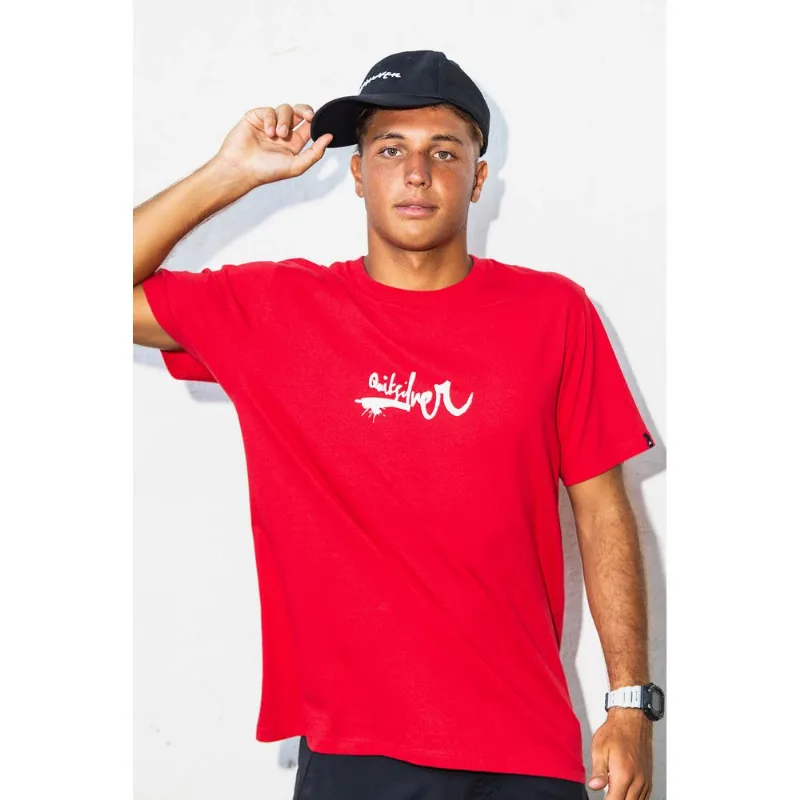 Camiseta Quiksilver M/C Impaired Logo Dna Vermelho-Vermelho-GG