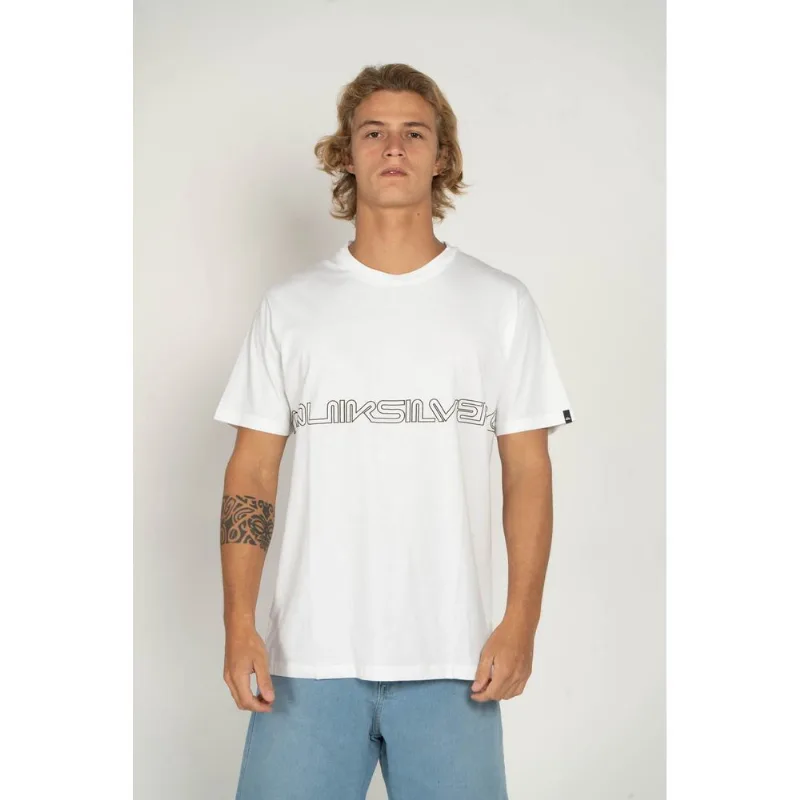 Camiseta Quiksilver M/C Word Block Branco-Branco-M