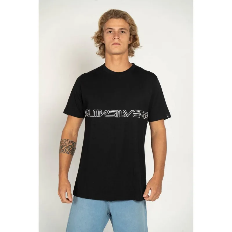 Camiseta Quiksilver M/C Word Block Preto P-Preto-M