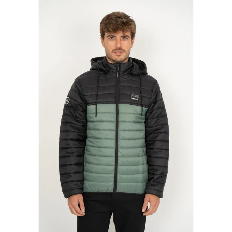 Jaqueta Quiksilver Scaly Bicolor Preto/Verde Escuro GG