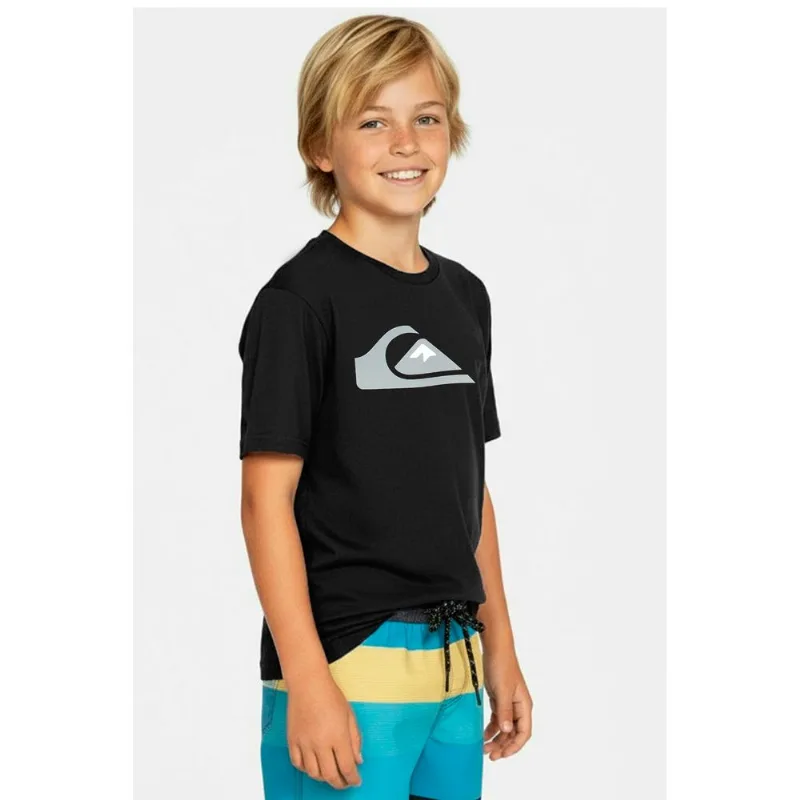 Camiseta Quiksilver M/C Comp Logo Kd Preto-Preto-8