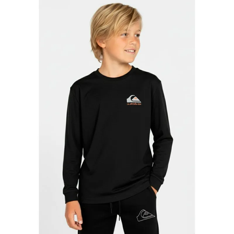 Camiseta Quiksilver M/L Omni Logo Kd Preto-Preto-6