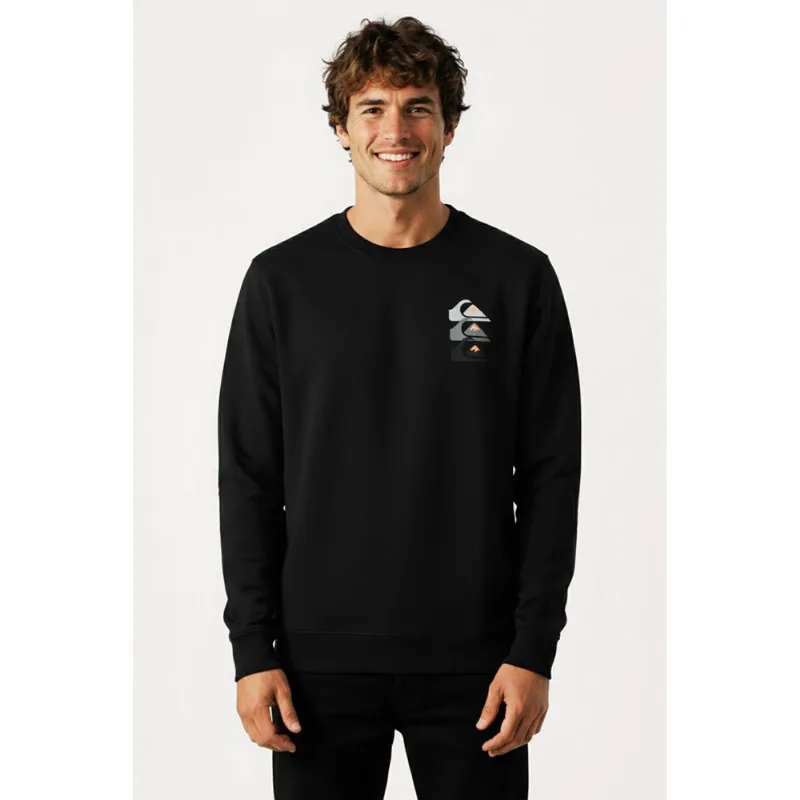 Moletom Quiksilver Care Three Logo Preto GG