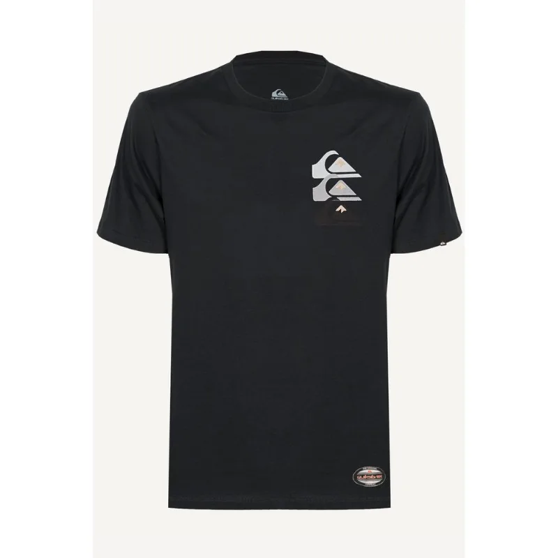 Camiseta Quiksilver M/C Three Logo Preto G