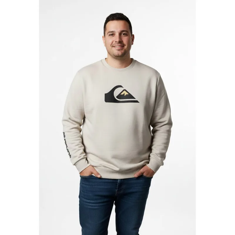 Moletom Quiksilver Care Comp Logo Ps Off White -Off White-G1