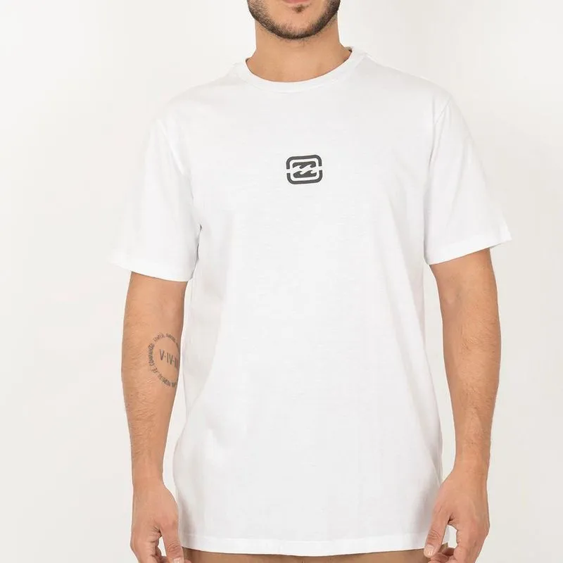 Camiseta Billabong Bracket Wave SM26 Masculina Branco M / branco