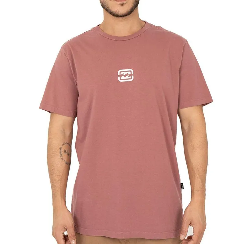 Camiseta Billabong Bracket Wave SM26 Masculina Vinho G / vermeho