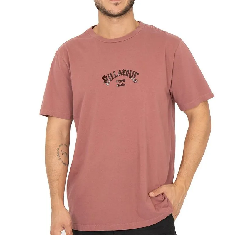 Camiseta Billabong Mid Arch SM26 Masculina Vinho M / vermeho