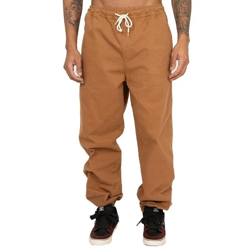 Calça DC Shoes Elastic Baggy SM26 Masculina Mostarda G / marrom