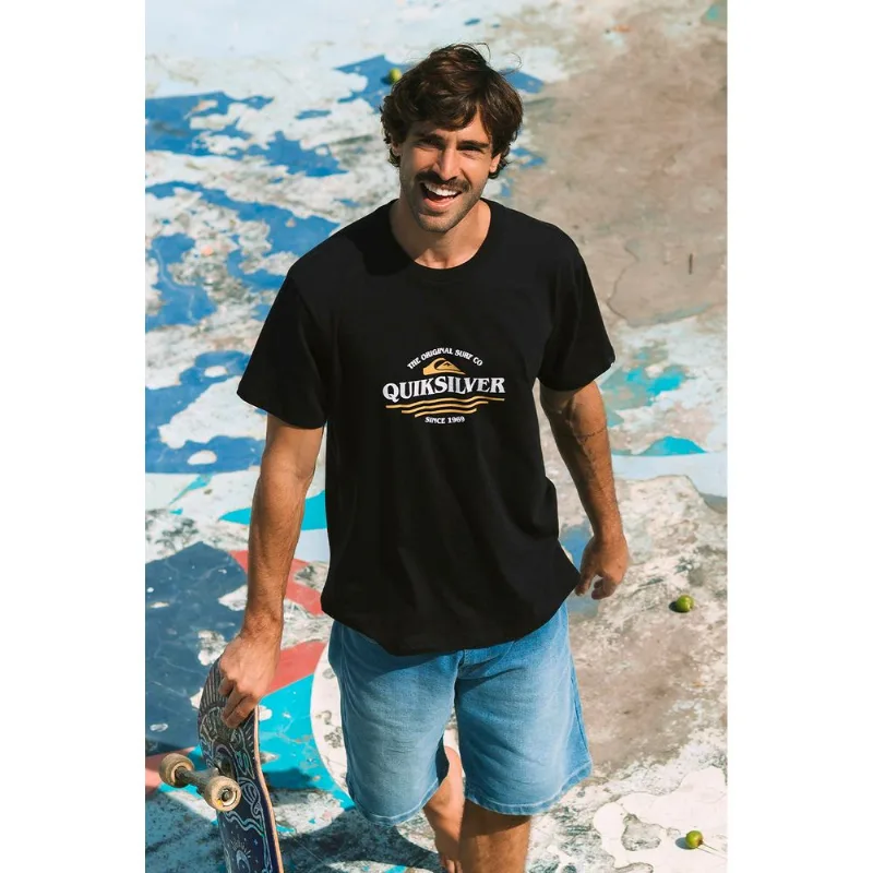 Camiseta Quiksilver M/C Type Line Preto-Preto-P