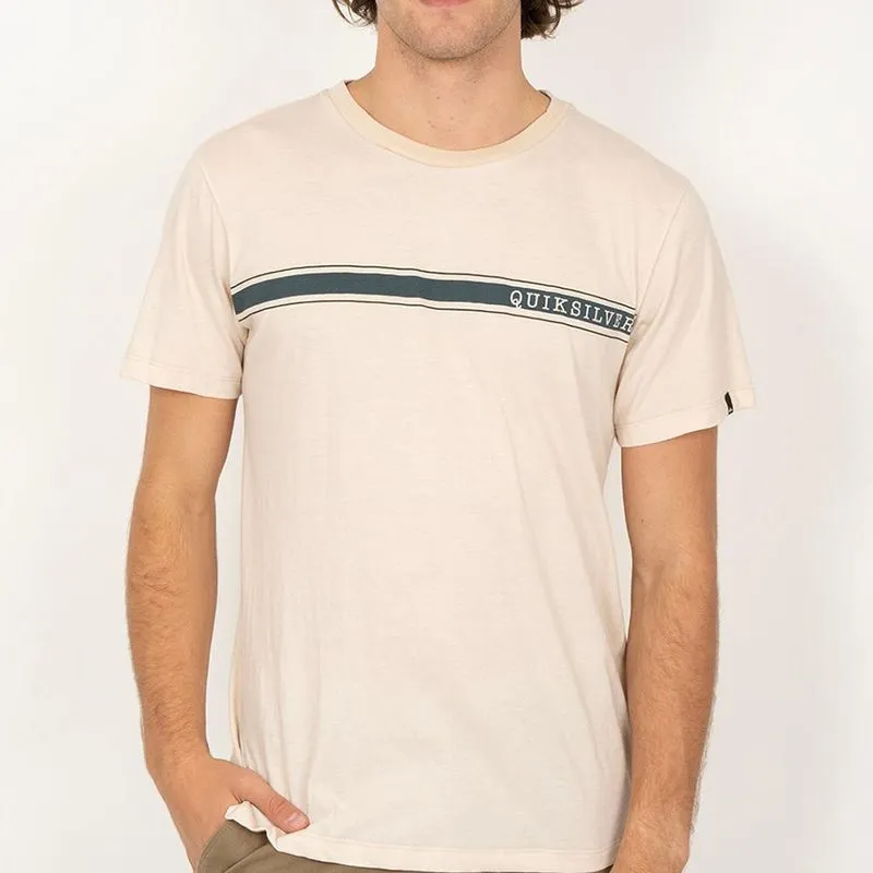 Camiseta Quiksilver Bait Stripe SM26 Masculina Areia M / begê