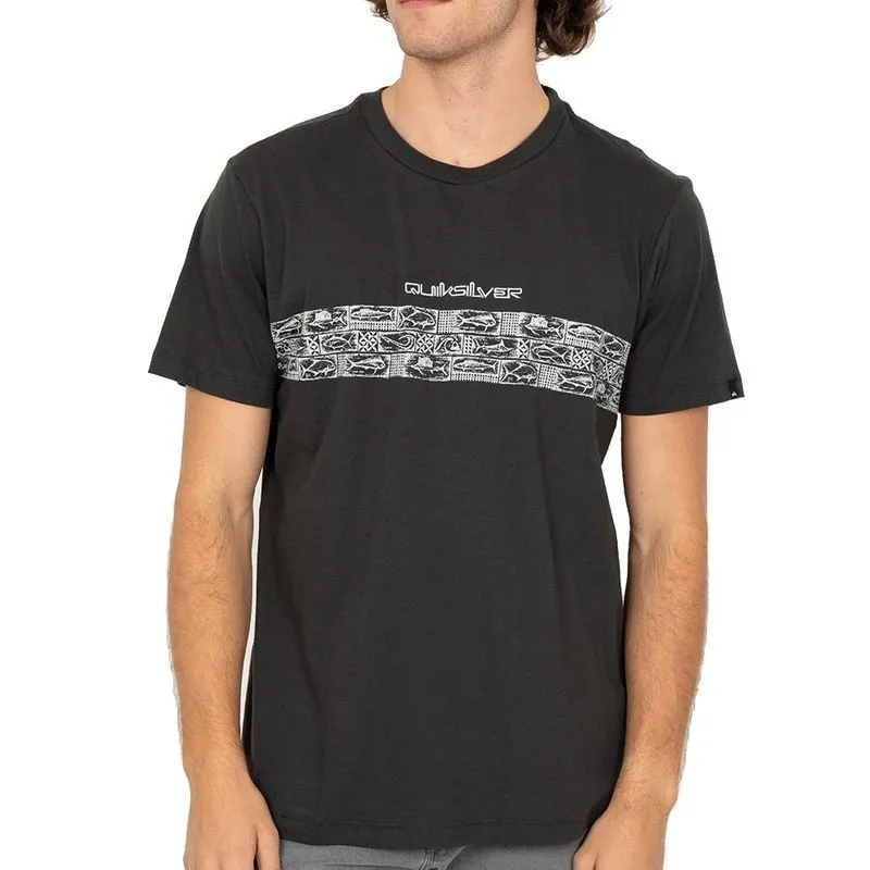 Camiseta Quiksilver Sketchy SM26 Masculina Cinza Escuro P / chumbo