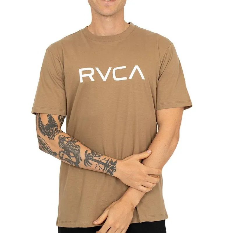 Camiseta RVCA Big RVCA SM26 Masculina Caqui Escuro GG / begê