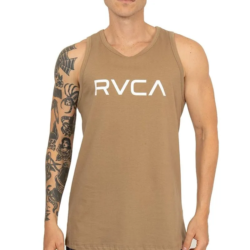 Regata RVCA Big RVCA SM26 Masculina Caqui Escuro P / begê