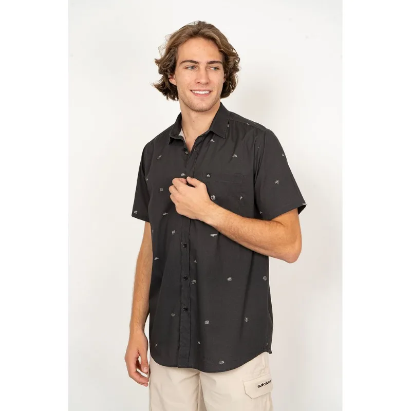 Camisa Quiksilver M/C Mini Sea Vibes Preto Camisa Quiksilver M/C Mini Sea Vibes Pre-Preto-GG