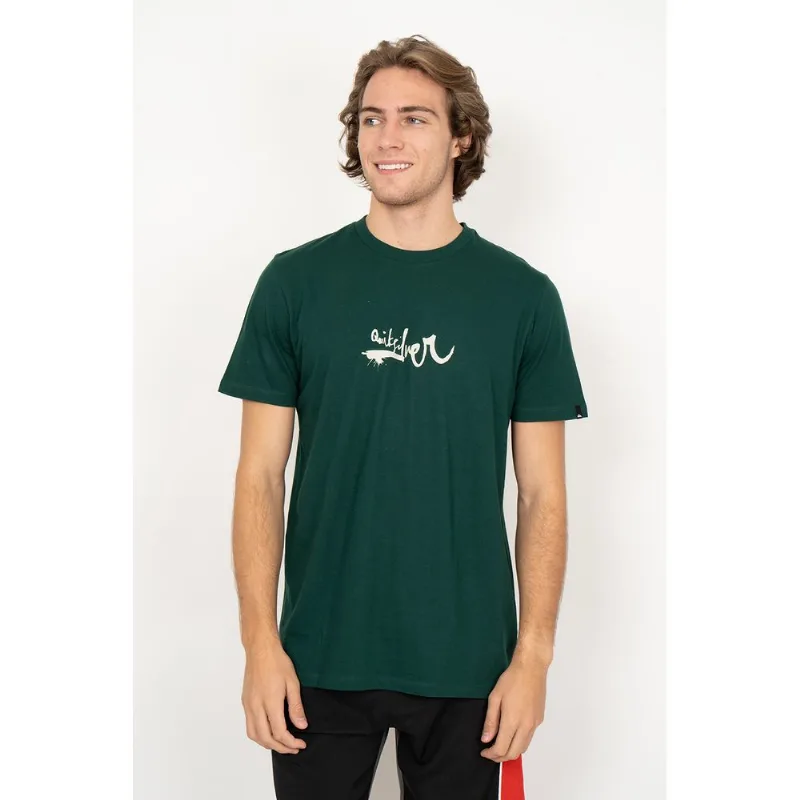 Camiseta Quiksilver M/C Impaired Logo Dna Verde Escuro-VERDE ESCURO-P