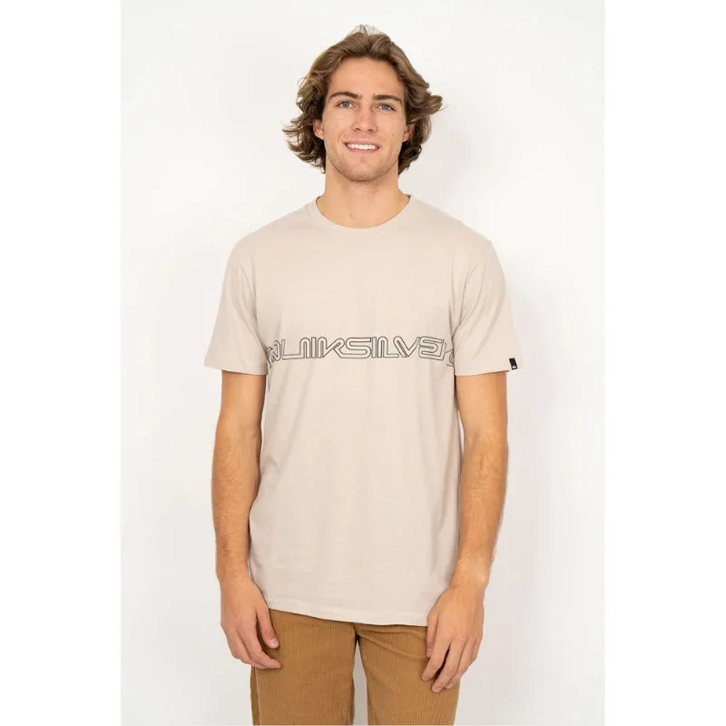 Camiseta Quiksilver M/C Word Block Areia-Areia-GG