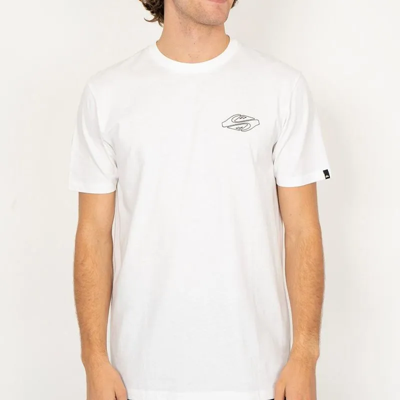 Camiseta Quiksilver Ripple Fount SM26 Masculina Branco P / branco