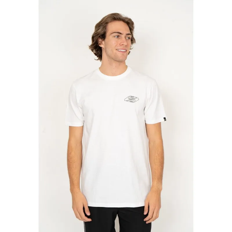 Camiseta Quiksilver M/C Ripple Fount Branco-Branco-G