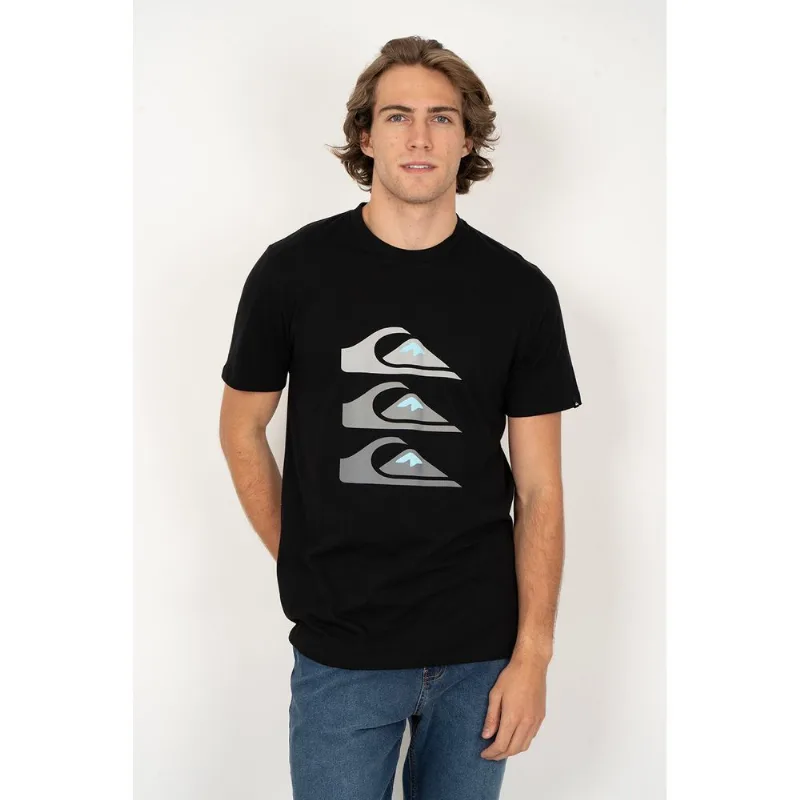 Camiseta Quiksilver M/C Three Logo Preto M-Preto-G
