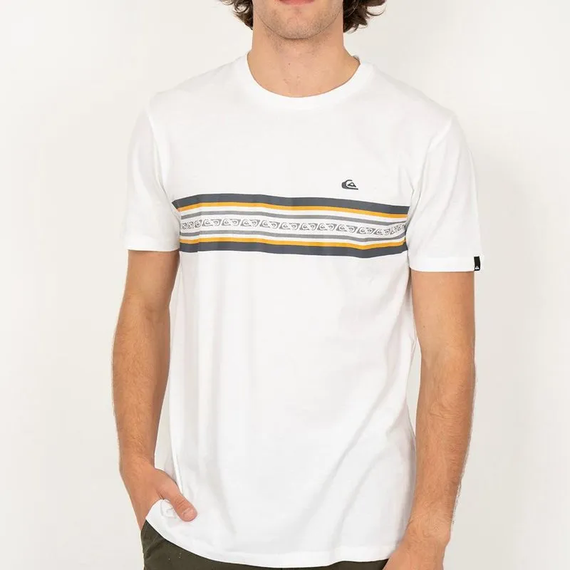 Camiseta Quiksilver Line Logo SM26 Masculina Branco P / branco