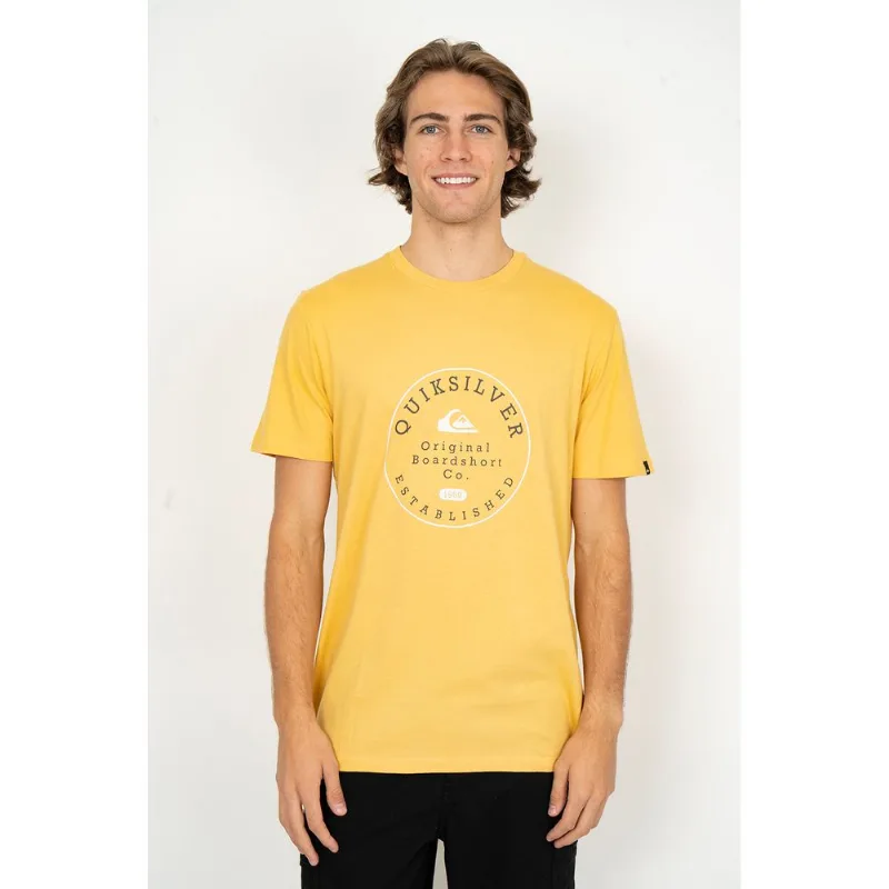 Camiseta Quiksilver M/C Circle Trim Mostarda P-Mostarda-M