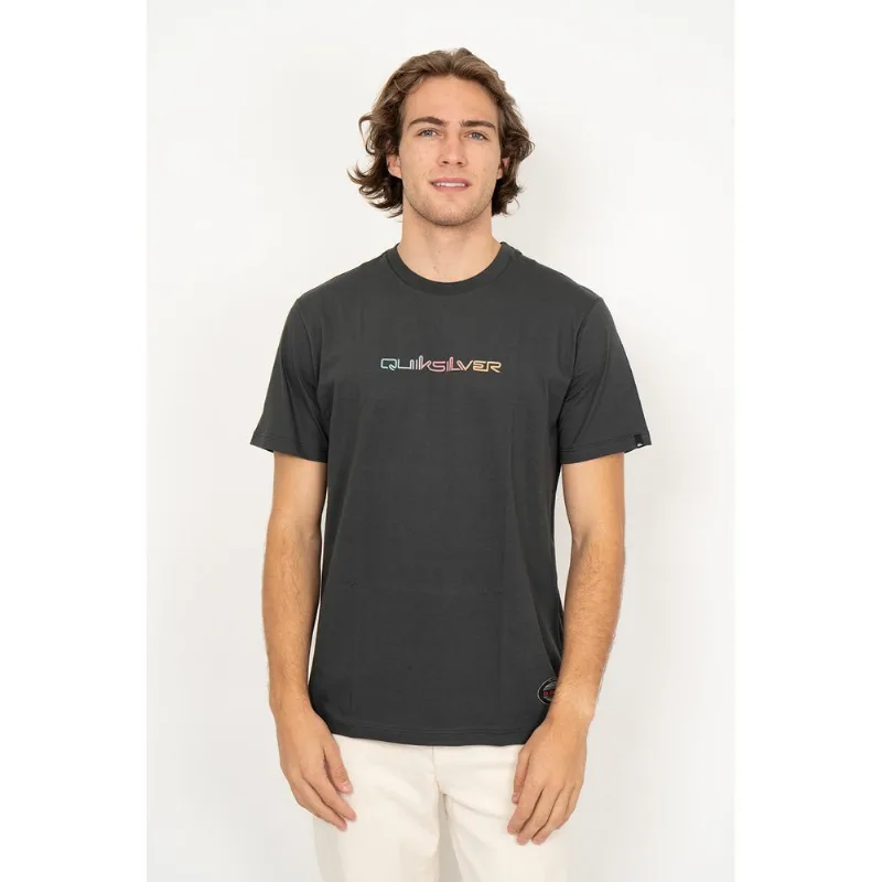 Camiseta Quiksilver M/C Gradient Type New Wave Preto Camiseta Quiksilver M/C Gradient Type New Wave Pre-Preto-GG
