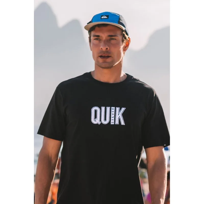 Camiseta Quiksilver M/C Emb Quik Outdoor Preto-Preto-G