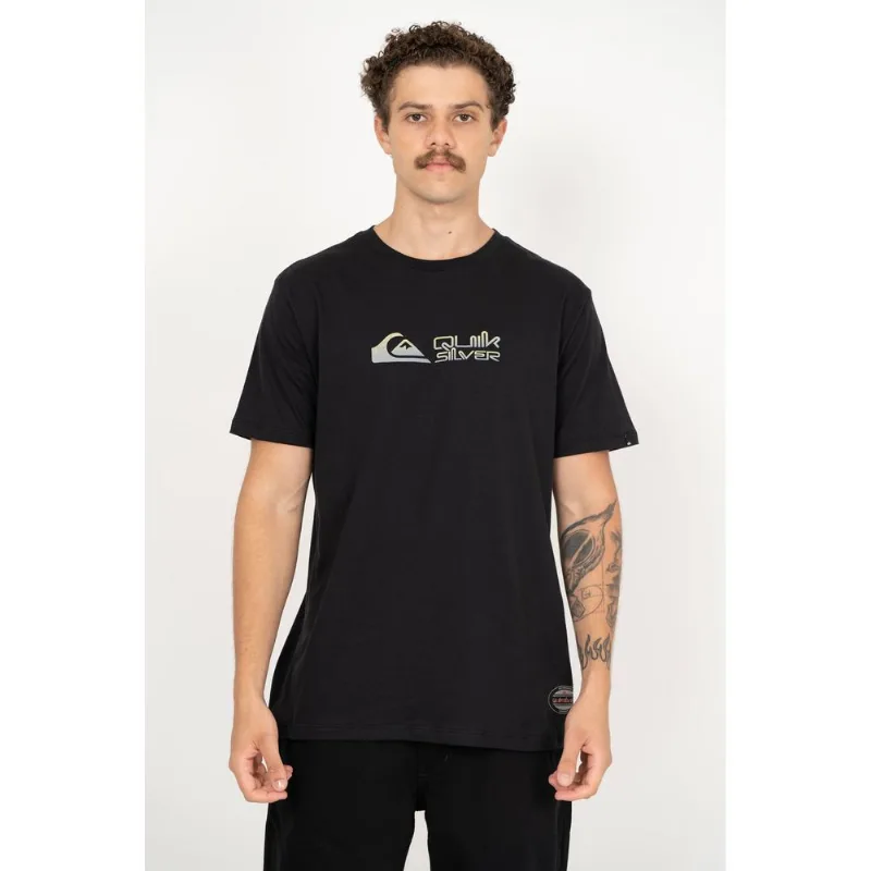 Camiseta Quiksilver M/C Gradient Broken Type Preto-Preto-G