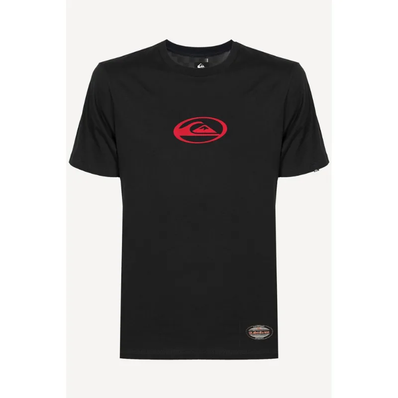 Camiseta Quiksilver M/C Domed Logo Checker Preto-Preto-GG