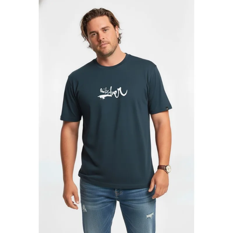 Camiseta Quiksilver M/C Impaired Logo Dna Ps Azul Escuro G1-AZUL ESCURO-G3