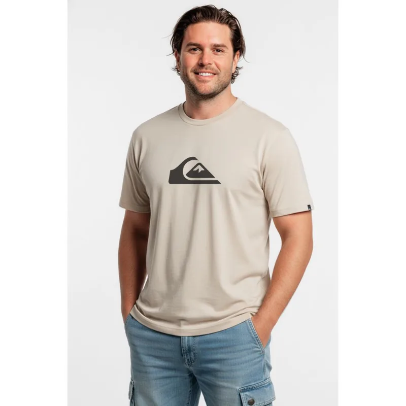 Camiseta Quiksilver M/C Comp Logo Ps Areia -Areia-G2