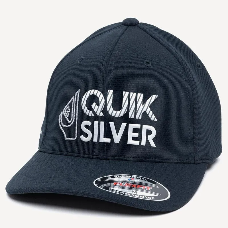 Boné Quiksilver Aba Curva Silver Transfer Emb SM26 Navy P / azul-escuro