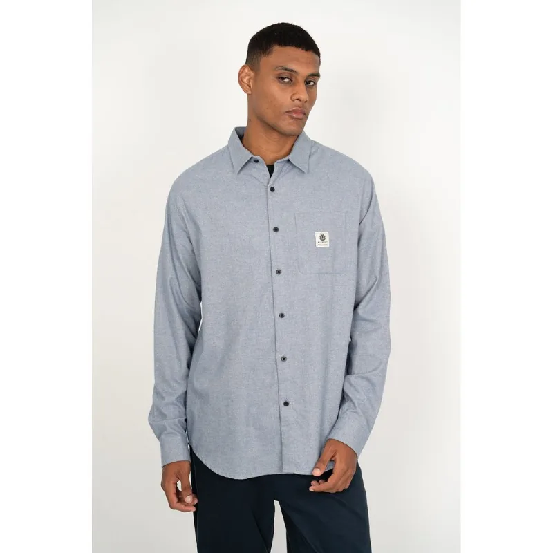 Camisa Element M/l Woven Track Azul M