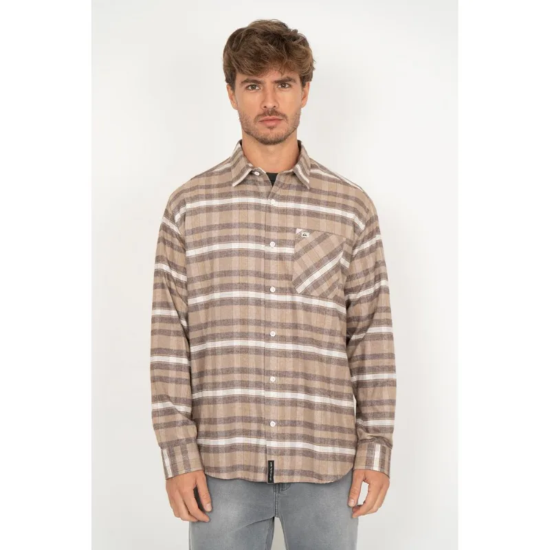 Camisa Quiksilver M/l Calling Marrom G