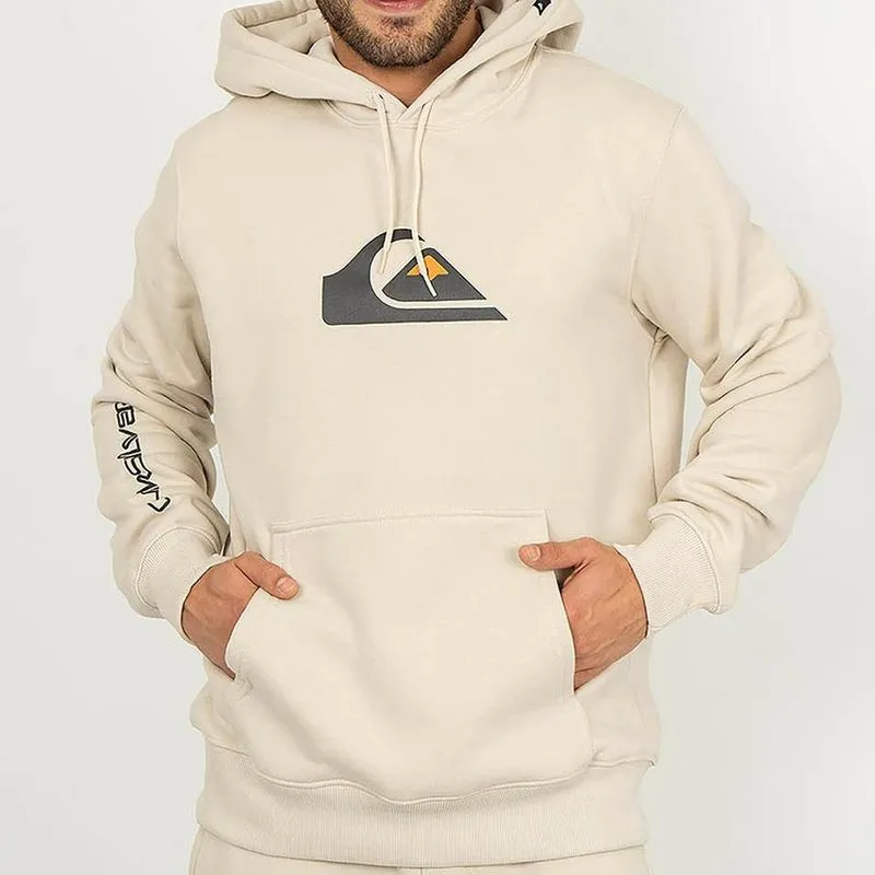 Moletom Quiksilver Canguru Comp Logo WT26 Masculino Areia P / begê
